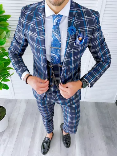 Costum barbati slim fit + Vesta A7800 i15-2